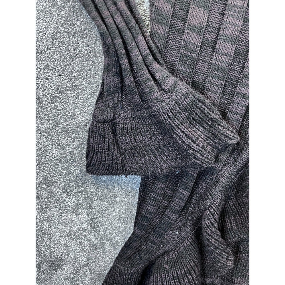 Brittany Black Sweater Womens 2X Plus Cardigan Open Front Ruffled Brown - Picture 4 of 10